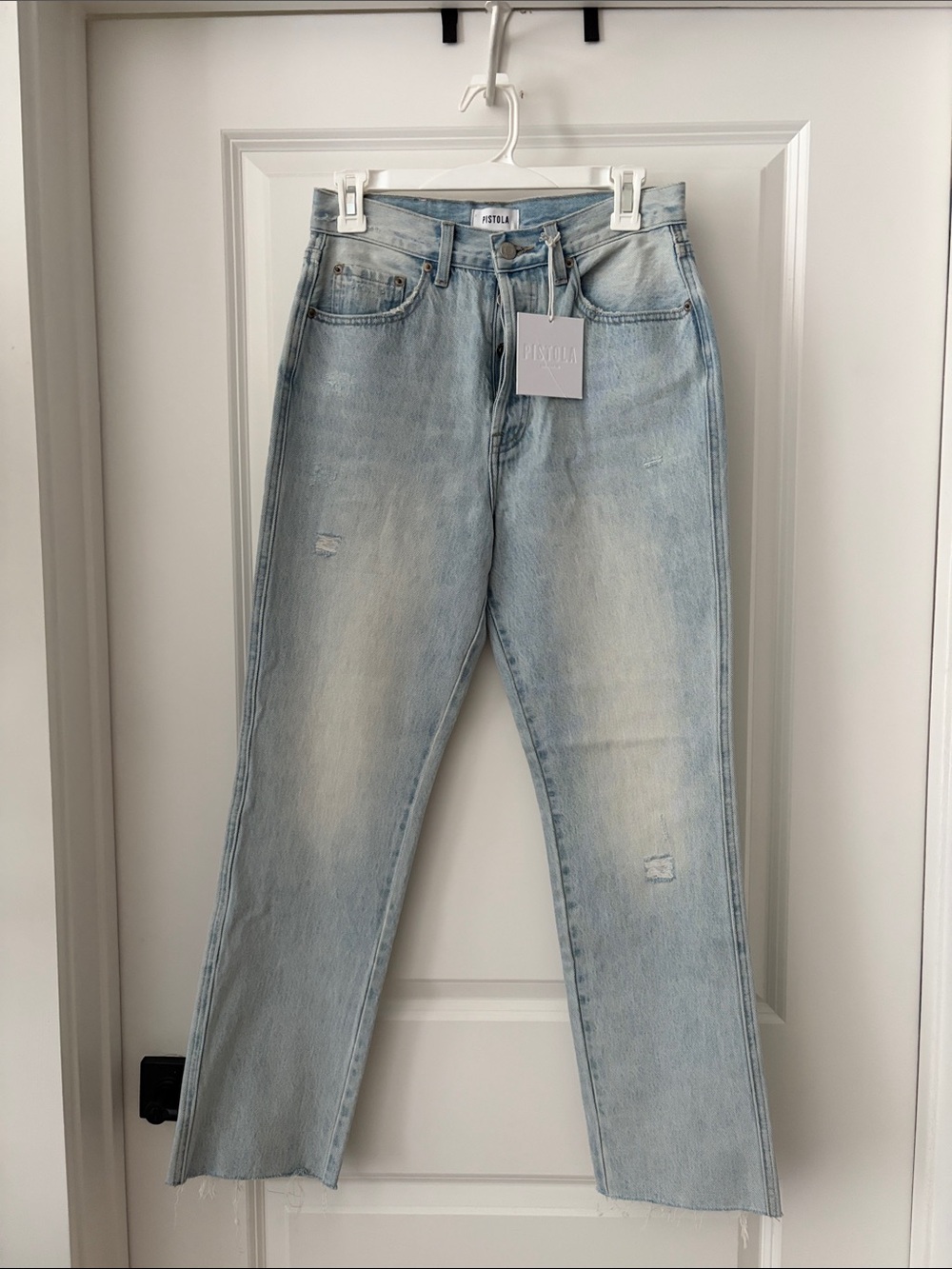 Pistola Eden Light Blue Straight Leg Jeans